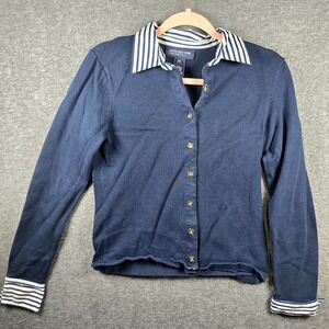 Jones New York Signature Petite Sweater Womens PP‎ Sailor Pullover Shirt Cuffs